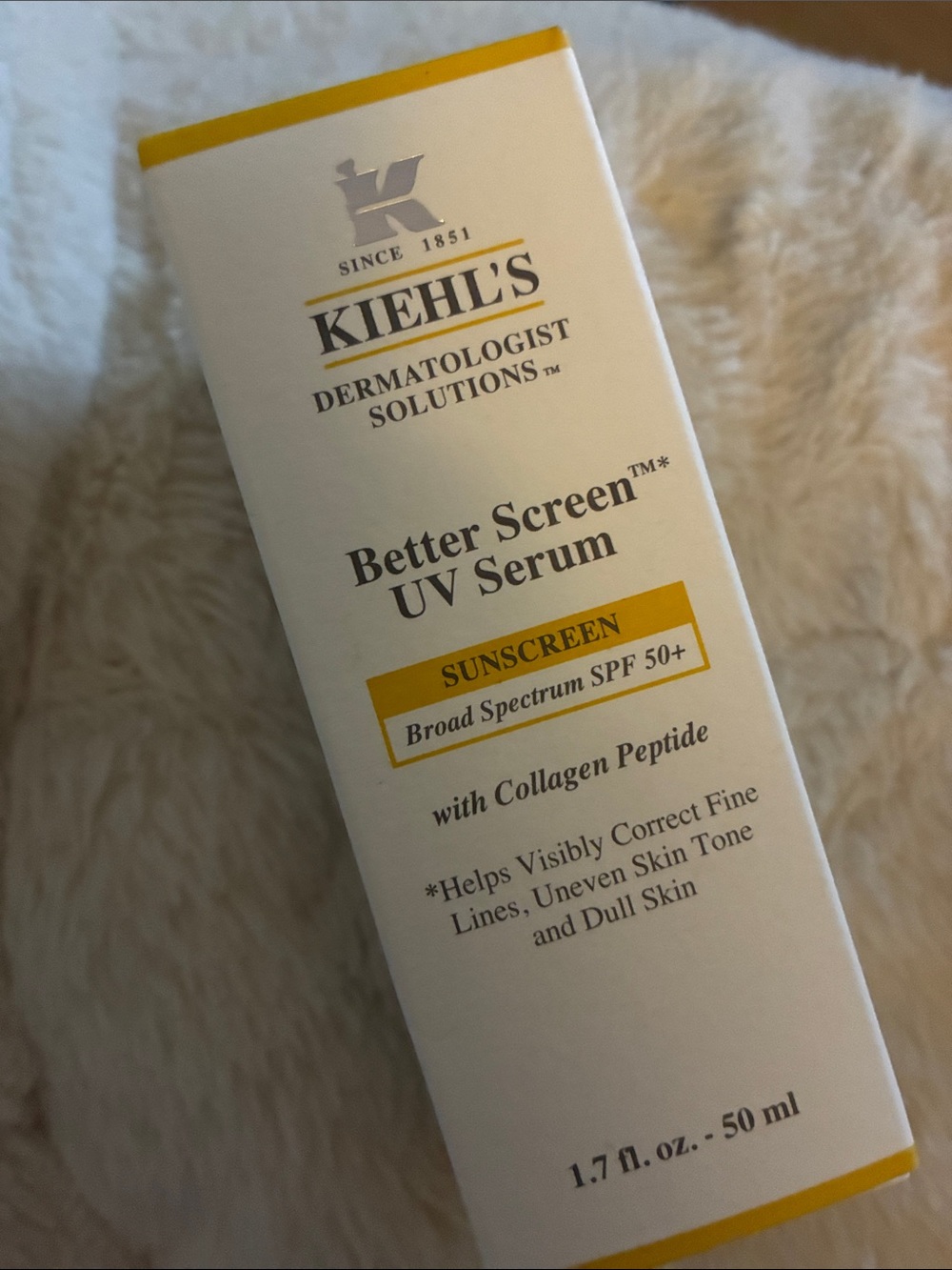 Kiehl's Better Screen UV Serum Sunscreen - White and Yellow Accents